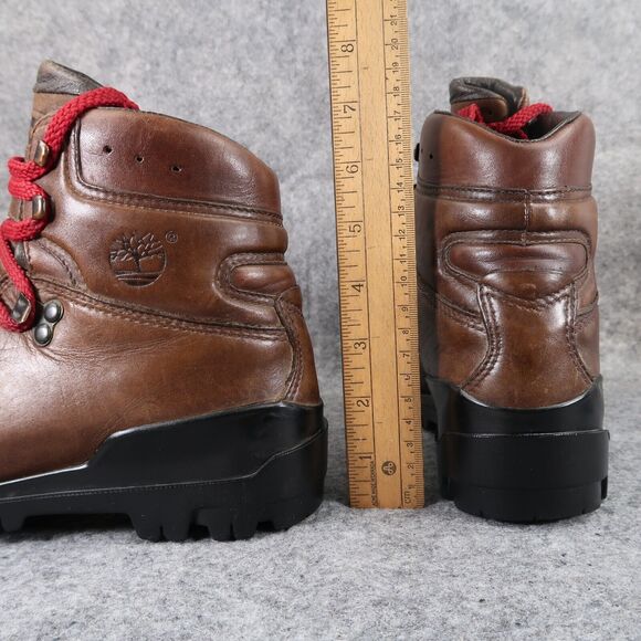 Timberland Shoes Womens 7 Boots Hiking Outdoor Leather Vintage Brown Lace Up Mid - Picture 6 of 16
